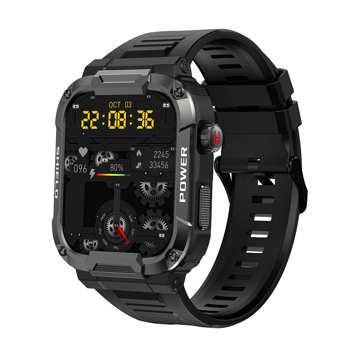 Montre intelligente tactique noire
