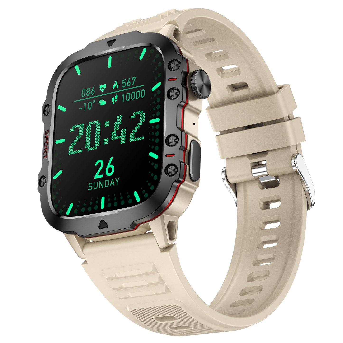 Tactical smartwatch beige