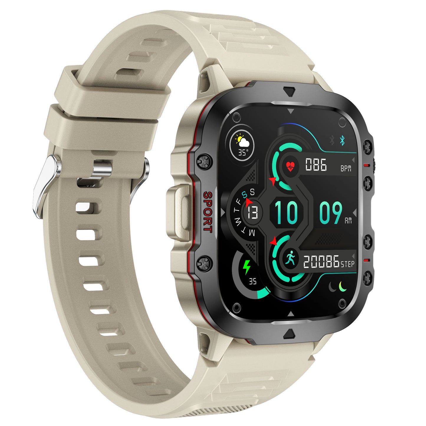 Tactical smartwatch beige
