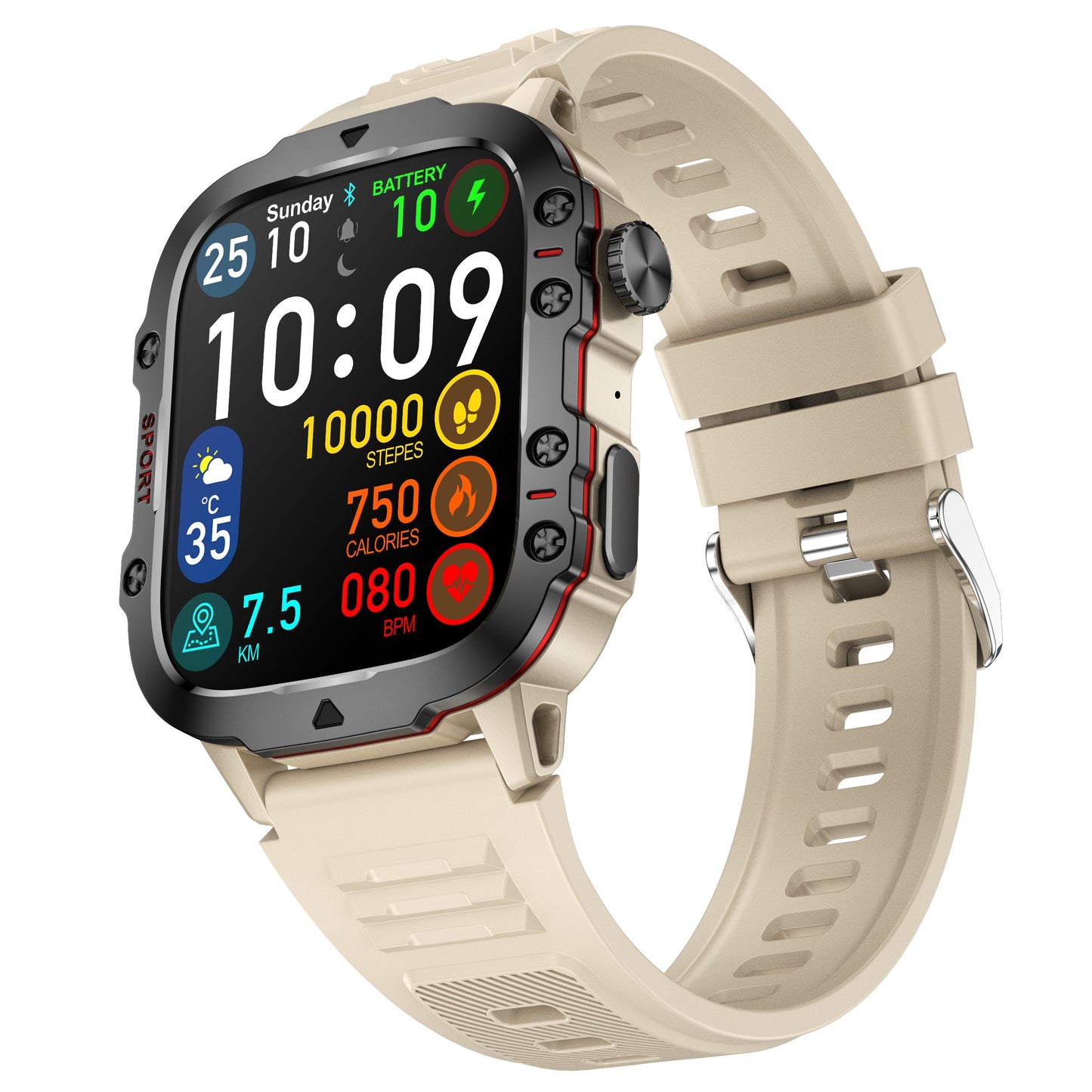 Tactical smartwatch beige