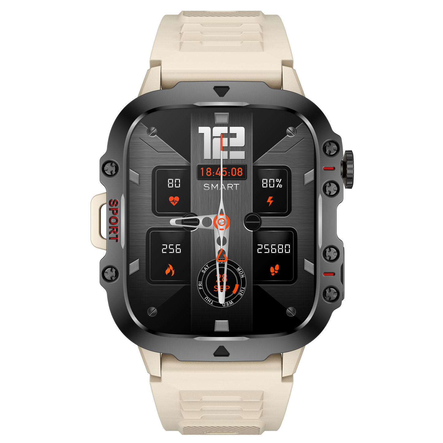 Tactical smartwatch beige