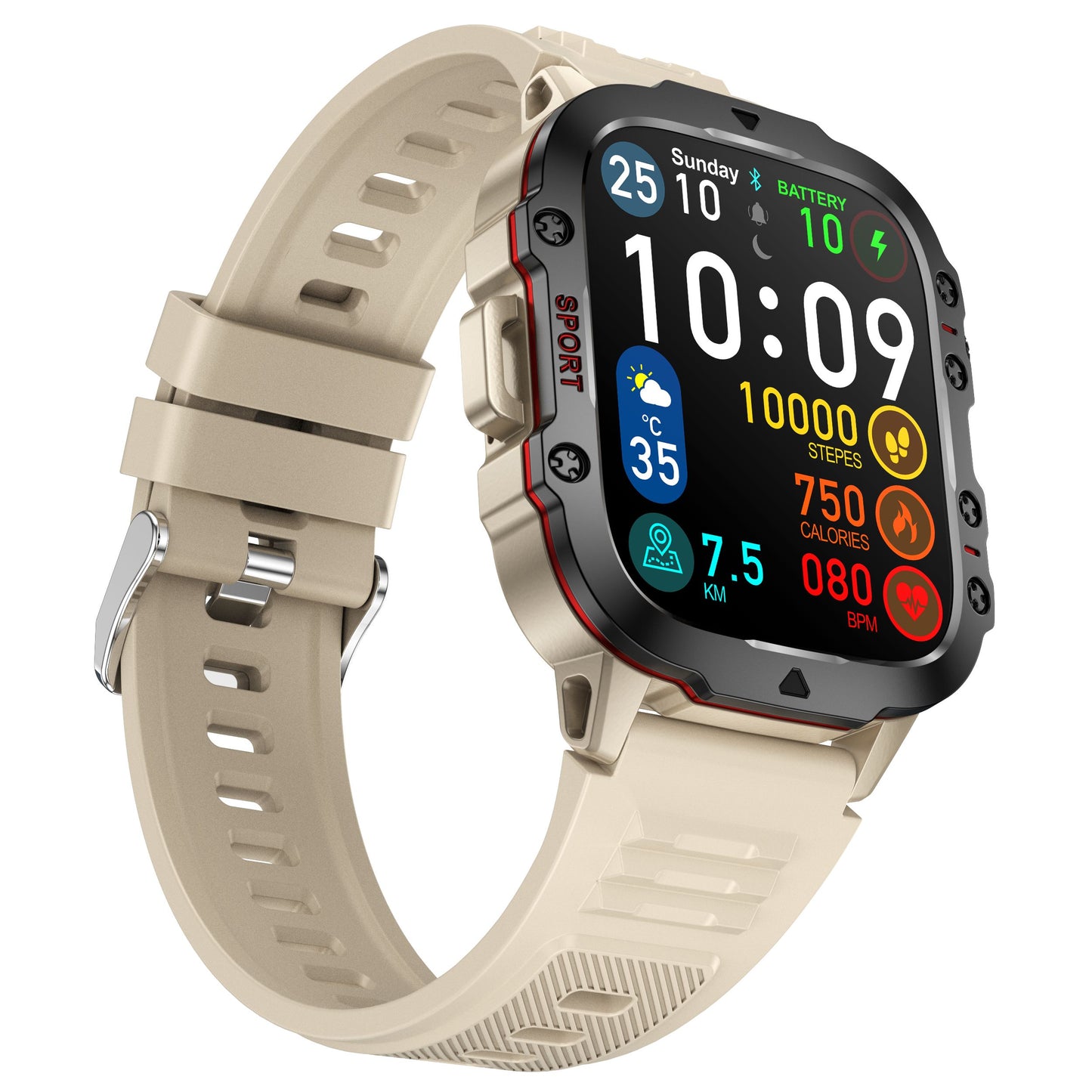 Tactical smartwatch beige