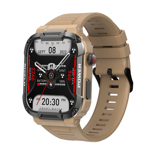 Montre connectée tactique marron clair